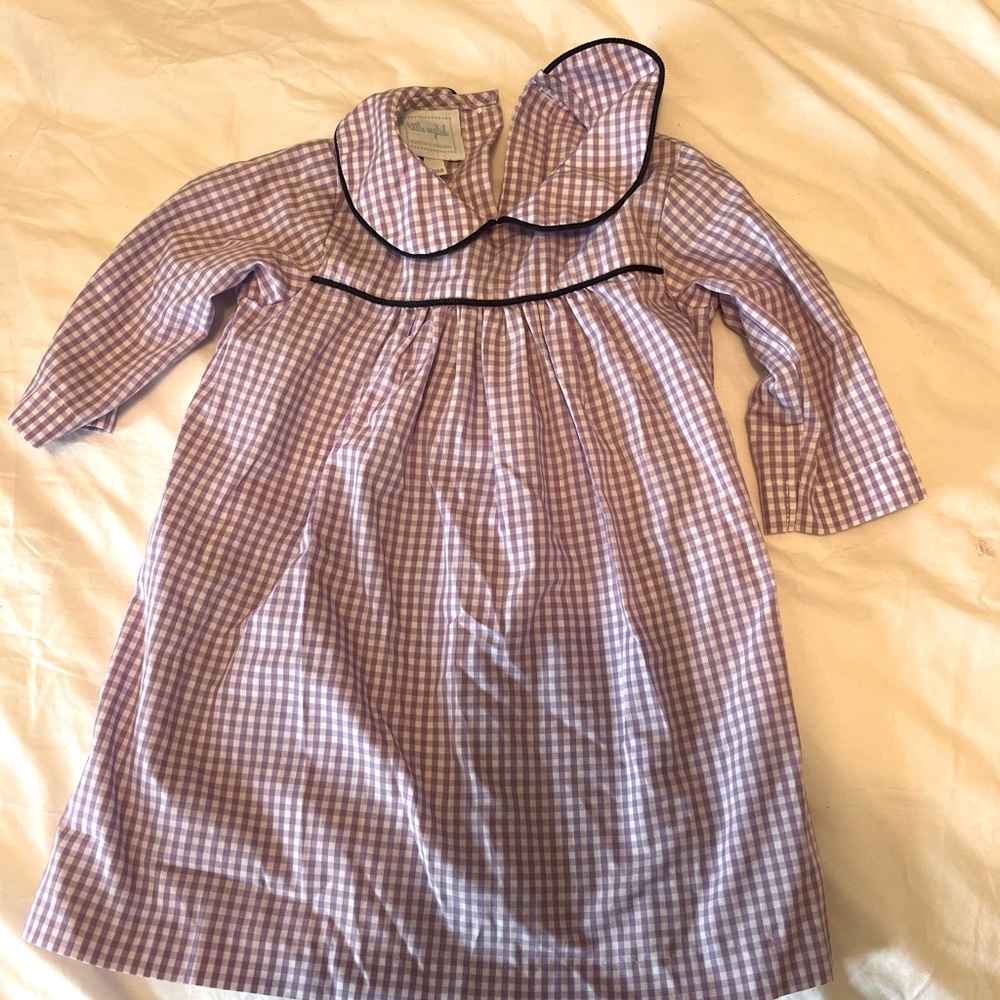 Little English Lavender Gingham Dress